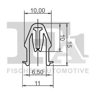 Sąvarža, atšvaitas / apsaugos juosta FISCHER - SPINKI TAPICERSKIE KOLKI 77-40074.5