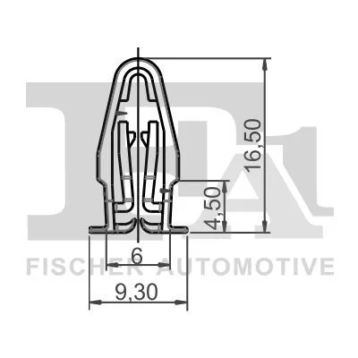 Sąvarža, atšvaitas / apsaugos juosta FISCHER - SPINKI TAPICERSKIE KOLKI 79-40074.5