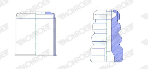 Apsauginio dangtelio komplektas, amortizatorius MONROE PK474