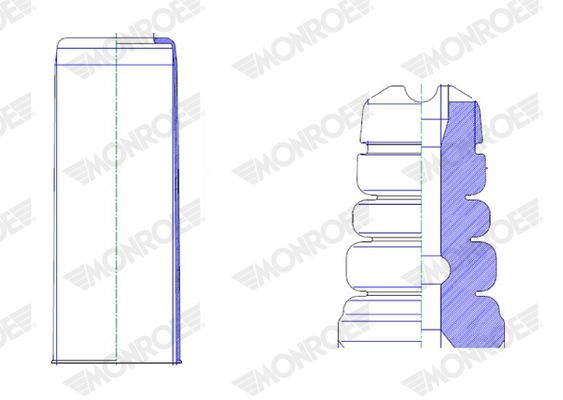 Apsauginio dangtelio komplektas, amortizatorius MONROE PK475