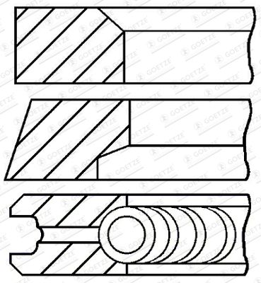 Set klipnih prstenova GOETZE ENGINE 08-445100-00