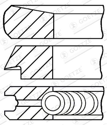 Комплект поршневих кілець GOETZE ENGINE 08-107011-00