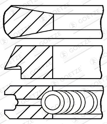 Kolvringsats GOETZE ENGINE 08-114400-45