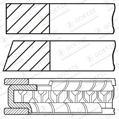Set klipnih prstenova GOETZE ENGINE 08-136700-00