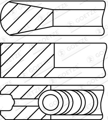 Stūmoklio žiedų komplektas GOETZE ENGINE 08-152900-10