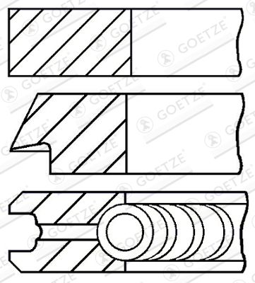 Stūmoklio žiedų komplektas GOETZE ENGINE 08-287900-00