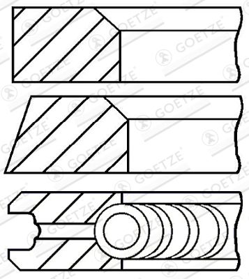 Piston Ring Kit GOETZE ENGINE 08-405200-00