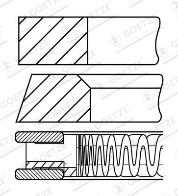 Piston Ring Kit GOETZE ENGINE 08-428500-00