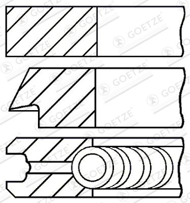 Piston Ring Kit GOETZE ENGINE 08-429300-00