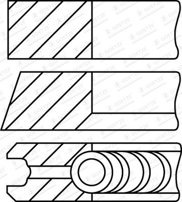 Piston Ring Kit GOETZE ENGINE 08-430300-00