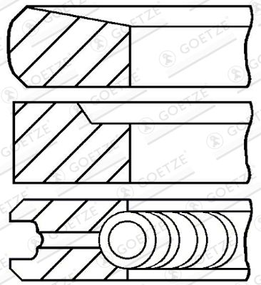 Piston Ring Kit GOETZE ENGINE 08-431700-00