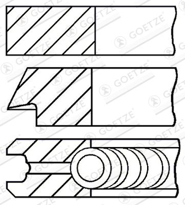Piston Ring Kit GOETZE ENGINE 08-501900-00