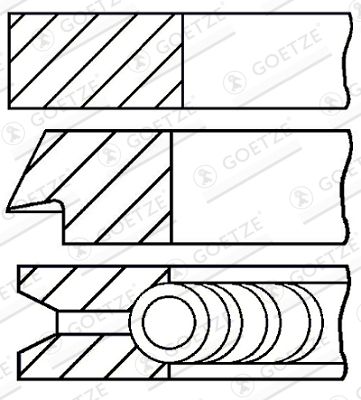 Piston Ring Kit GOETZE ENGINE 08-962800-00