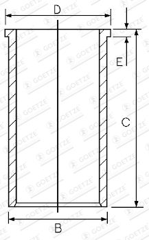 Cylinder Sleeve GOETZE ENGINE 14-027950-00
