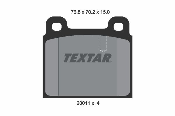 Brake Pad Set, disc brake TEXTAR 2001107