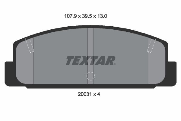 Комплект гальмівних накладок, дискове гальмо TEXTAR 2003101