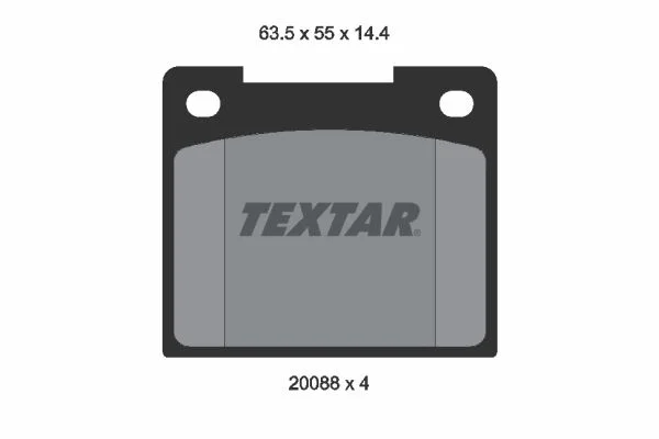 Комплект гальмівних накладок, дискове гальмо textar 2008802