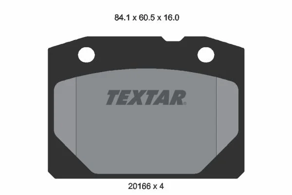 Комплект гальмівних накладок, дискове гальмо textar 2016603