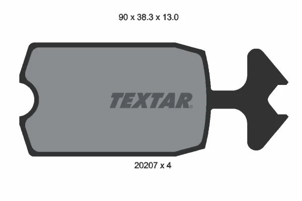 Комплект гальмівних накладок, дискове гальмо textar 2020709