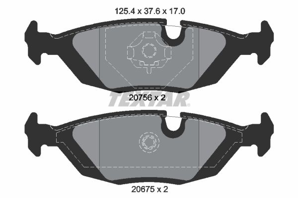 Brake Pad Set, disc brake TEXTAR 2067502