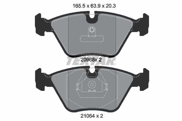 Brake Pad Set, disc brake TEXTAR 2096801