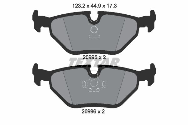 Brake Pad Set, disc brake TEXTAR 2099501