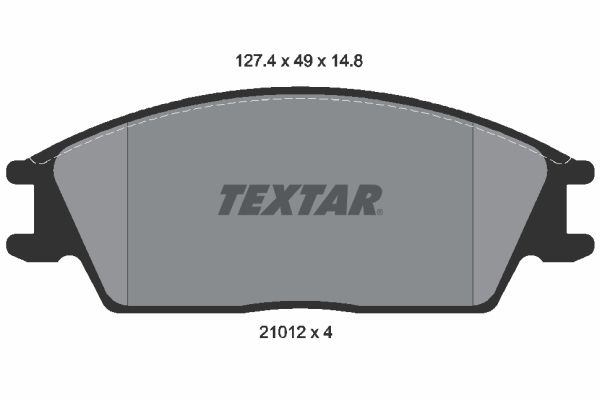 Brake Pad Set, disc brake TEXTAR 2101204