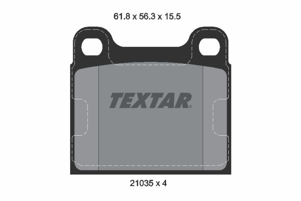 Brake Pad Set, disc brake TEXTAR 2103501