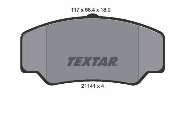 Stabdžių trinkelių rinkinys, diskinis stabdys textar 2114103