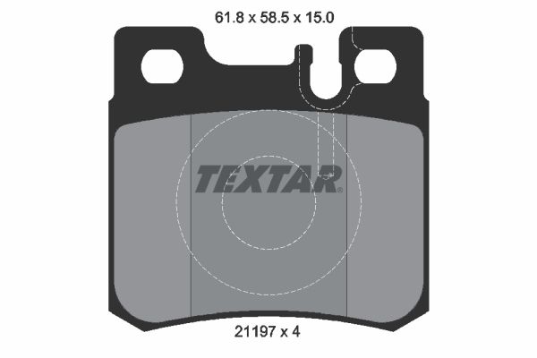 Комплект гальмівних накладок, дискове гальмо TEXTAR 2119701