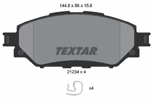 Brake Pad Set, disc brake TEXTAR 2123401