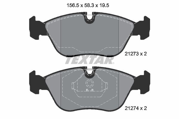 Brake Pad Set, disc brake TEXTAR 2127304