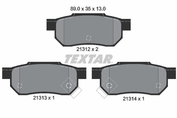 Brake Pad Set, disc brake TEXTAR 2131201