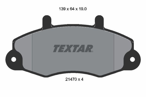 Brake Pad Set, disc brake TEXTAR 2147001