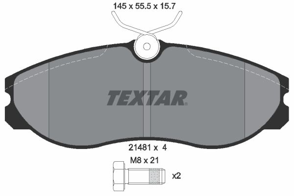 Brake Pad Set, disc brake TEXTAR 2148101