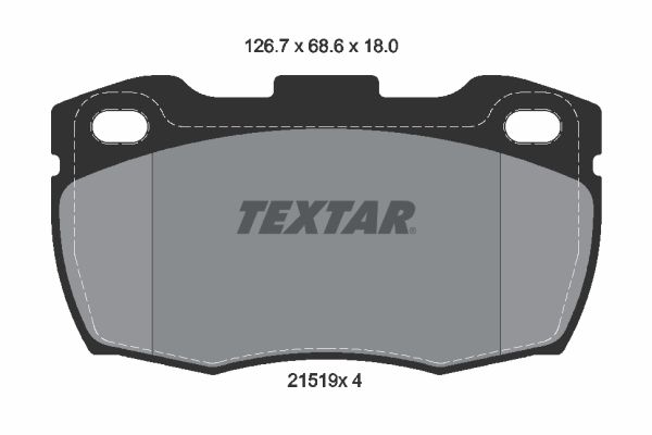 Комплект гальмівних накладок, дискове гальмо TEXTAR 2151901