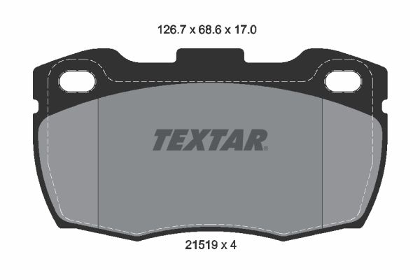 Stabdžių trinkelių rinkinys, diskinis stabdys TEXTAR 2151902