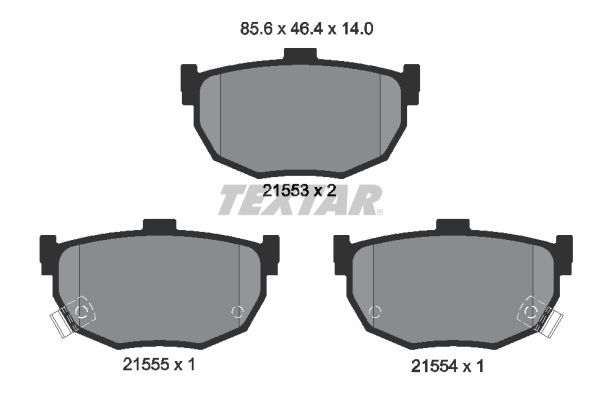 Brake Pad Set, disc brake TEXTAR 2155301