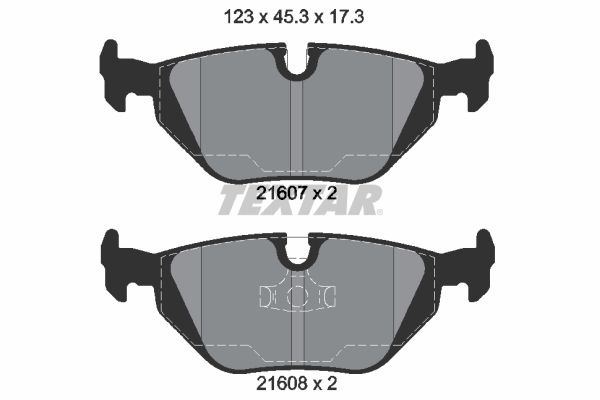 Brake Pad Set, disc brake TEXTAR 2160702