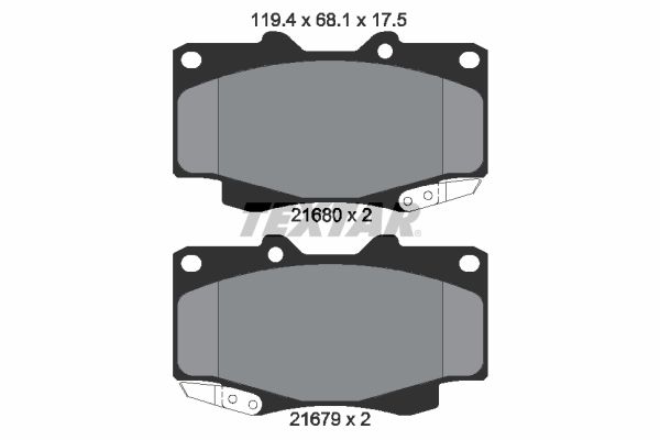 Brake Pad Set, disc brake TEXTAR 2168003