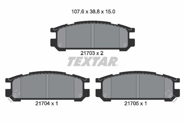 Brake Pad Set, disc brake TEXTAR 2170301