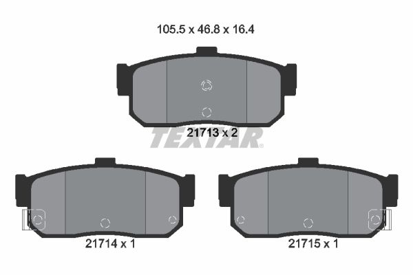 Brake Pad Set, disc brake TEXTAR 2171301