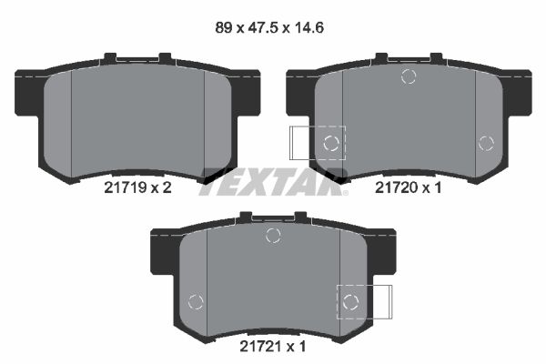 Brake Pad Set, disc brake TEXTAR 2171901