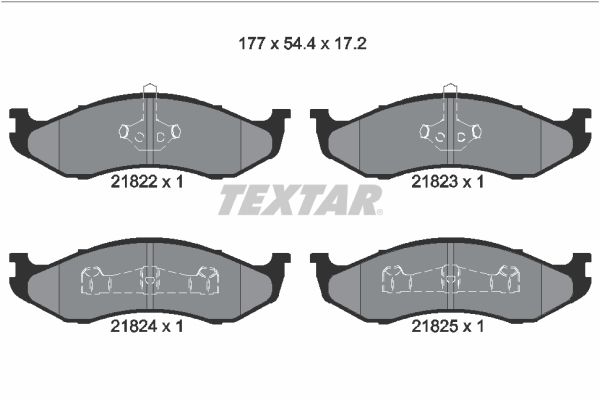 Brake Pad Set, disc brake TEXTAR 2182202