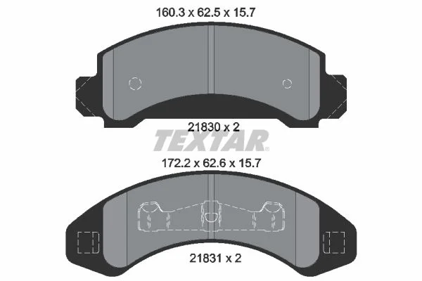 Stabdžių trinkelių rinkinys, diskinis stabdys textar 2183001