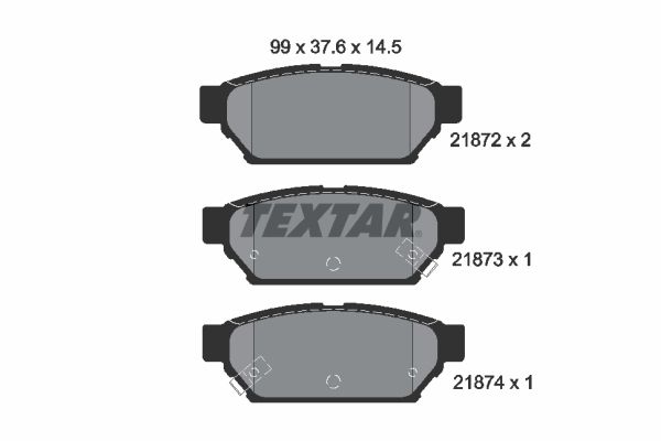 Brake Pad Set, disc brake TEXTAR 2187202