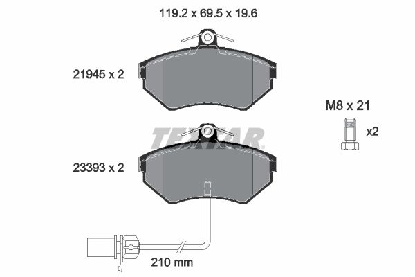 Brake Pad Set, disc brake TEXTAR 2194504