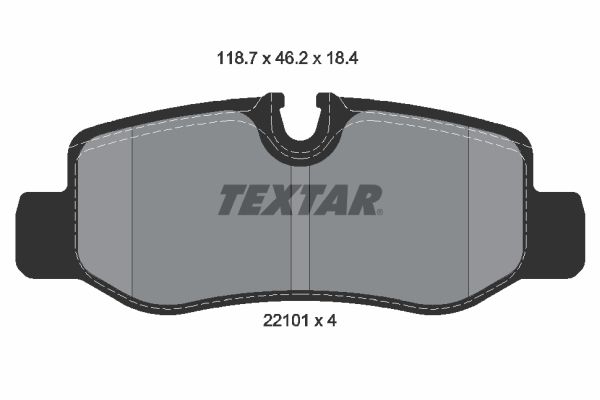 Brake Pad Set, disc brake TEXTAR 2210101