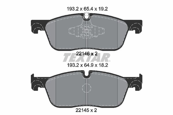 Brake Pad Set, disc brake TEXTAR 2214601