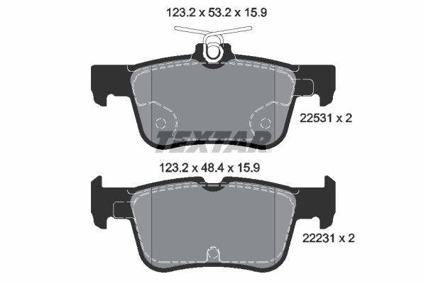 Brake Pad Set, disc brake TEXTAR 2253101